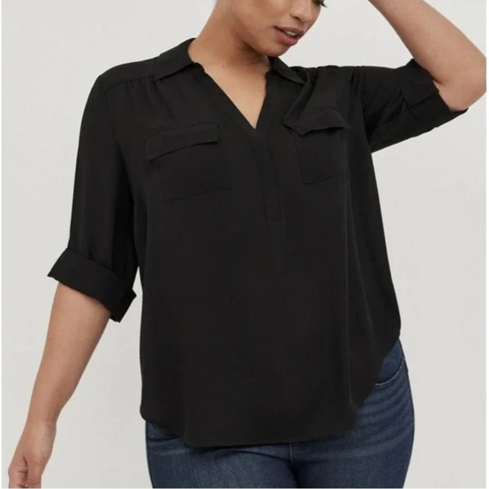 Ellen Tracy, size small black shirt 3/4 sleeves